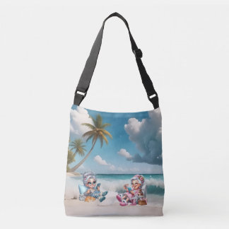 Biddie Buddies Brand Cross Body Beach Bag und Tasc Tragetaschen Mit Langen Trägern