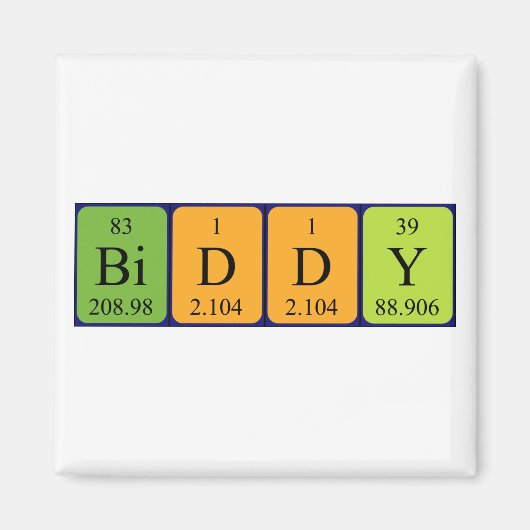 Biddy Periodenmagnet Magnet (Vorne)