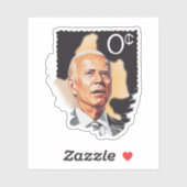 Biden 0 Cent Briefmarke Kein Sinn kein Cent Aufkleber (Blatt)