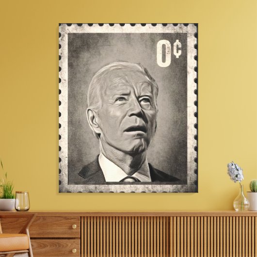 Biden 0 Cent Meme Leinwand Art (Insitu (Wohnzimmer))