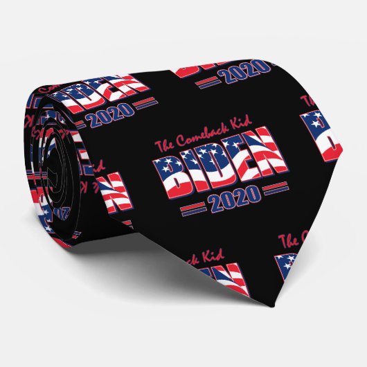 BIDEN-2020-Comeback-Kid Krawatte (Gerollt)