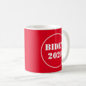 Biden 2020 Hellrot & Weiß Kaffeetasse (VorderseiteRechts)