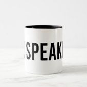 Biden 2020, ich spreche, Kamal Harris Quote Zweifarbige Tasse (Mittel)