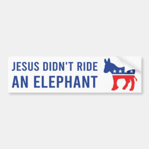 Biden 2020 - Jesus fuhr keinen Elefanten Autoaufkleber