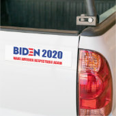 Biden 2020 macht Amerika wieder respektvoll Autoaufkleber (Auf Lkw)