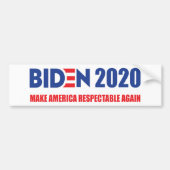 Biden 2020 macht Amerika wieder respektvoll Autoaufkleber (Vorne)
