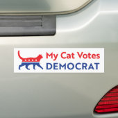 Biden 2020 - Meine Katze wählt Demokrat Autoaufkleber (Auf Auto)