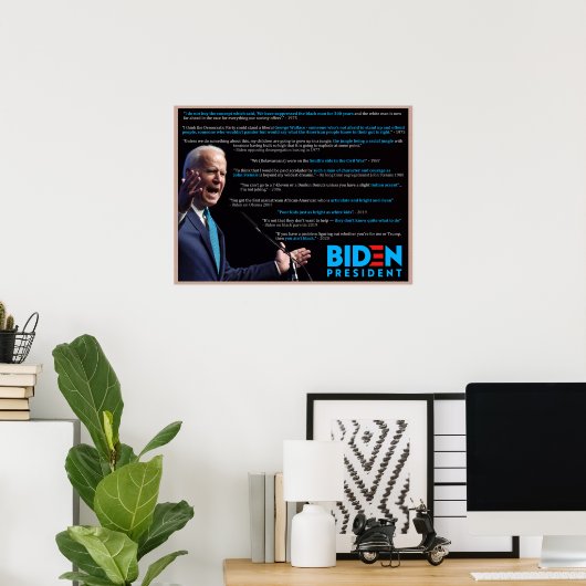 Biden 2020 Quotes auf Rennposter Poster (Heimbüro)