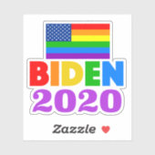 Biden 2020 Rainbow-Gay Pride Aufkleber (Blatt)