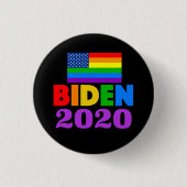 Biden 2020 Rainbow-Gay Pride Button (Vorderseite)