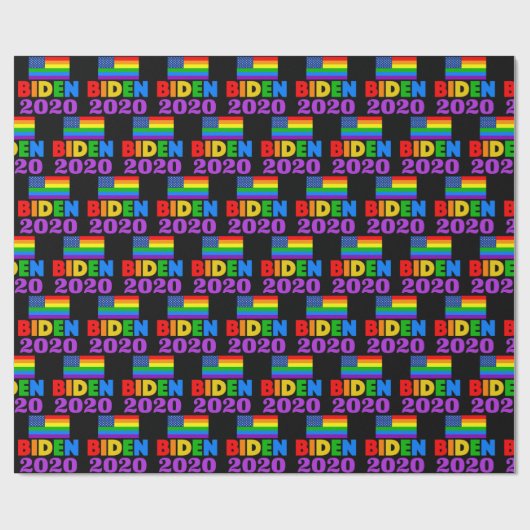 Biden 2020 Rainbow Gay Pride Geschenkpapier (Flach)