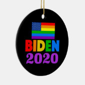 Biden 2020 Rainbow-Gay Pride Keramik Ornament (Rechts)