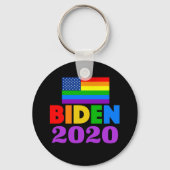 Biden 2020 Rainbow-Gay Pride Schlüsselanhänger (Vorderseite)