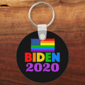 Biden 2020 Rainbow-Gay Pride Schlüsselanhänger (Vorderseite)