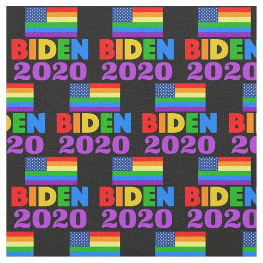 Biden 2020 Rainbow Gay Pride Stoff (Nahaufnahme)