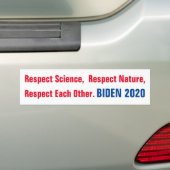 Biden 2020 Respekt einander Autoaufkleber (Auf Auto)