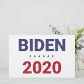 Biden 2020 (US-Wahl) Briefpapier (Stehend Vorderseite)