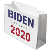 Biden 2020 (US-Wahl) Große Geschenktüte (Rückseite Schrägansicht)