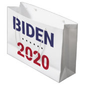 Biden 2020 (US-Wahl) Große Geschenktüte (Vorderseite Schrägansicht)