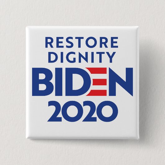BIDEN 2020 - Würde wiederherstellen Button (Vorderseite)