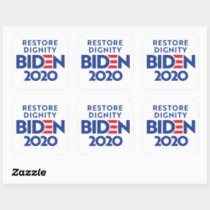 BIDEN 2020 - Würde wiederherstellen Quadratischer Aufkleber