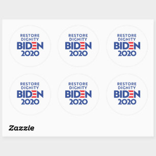 BIDEN 2020 - Würde wiederherstellen Runder Aufkleber