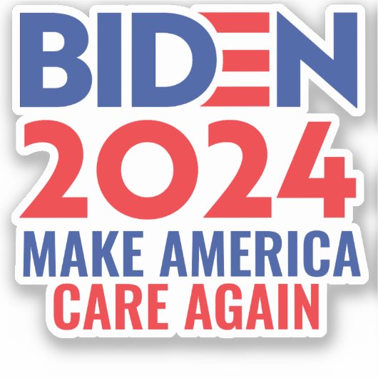 Biden 2024: Amerika wieder wichtig machen Aufkleber (Vorderseite)