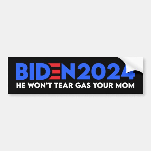 Biden 2024 Er wird deine Mama nicht ertränken Autoaufkleber (Vorne)