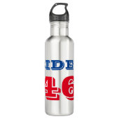Biden 46 Kollegiatstil Edelstahlflasche (Vorderseite)