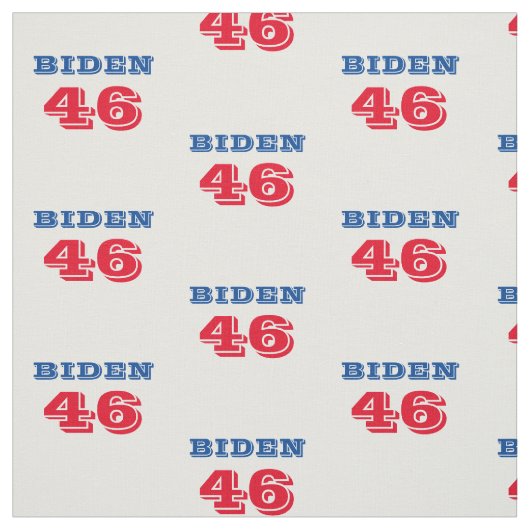 Biden 46 Kollegiatstil Stoff (Muster)