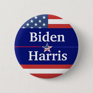Biden and Harris American Flag 2020 Wahl Button