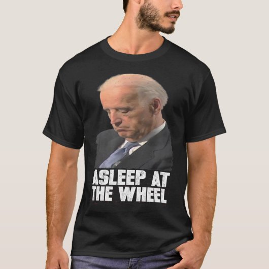 BIDEN ASLEEP beim WHEED Anti Joe Biden T-Shirt (Vorderseite)