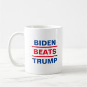 "Biden Beats Trump" Kampagne Kaffee Tasse (Links)