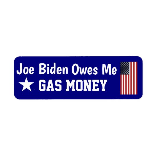 Biden besitzt Gas Money Label (Vorne)