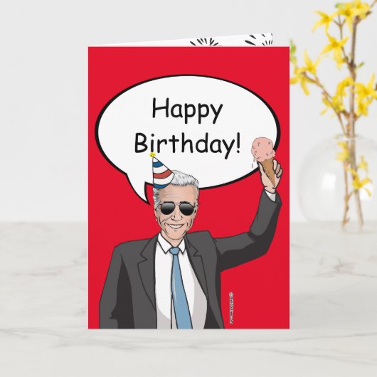 BIDEN Birthday Card Karte (Gelbe Blume)