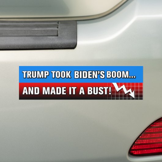 Biden Boom Trump Rezessionszölle Autoaufkleber (Auf Auto)