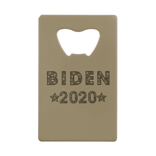 Biden Camouflage Brown Hintergrund Geldbeutel Flaschenöffner (Vorderseite)