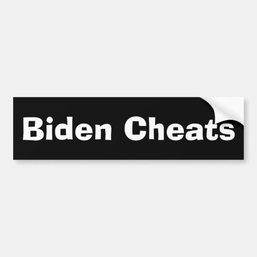 Biden Cheats Autoaufkleber (Vorne)