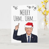 Biden Christmas Card: Merry Uhm Uhm...Das Ding Karte (Gelbe Blume)