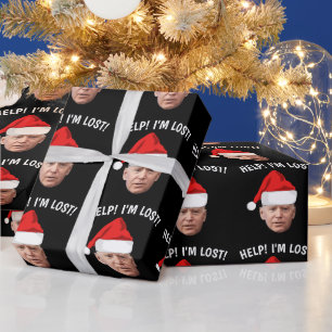 BIDEN CHRISTMAS FUNNY LOST WRAPPING PAPIER GESCHENKPAPIER