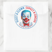 Biden Clown Gesicht gegen Biden Pro Trump 2024 Runder Aufkleber (Tasche)