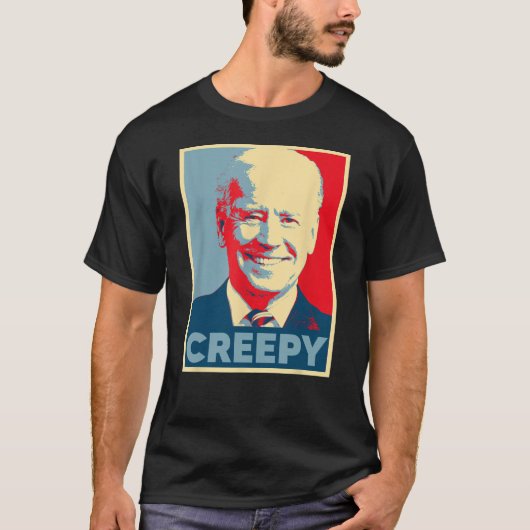 BIDEN CREEPY POP ART Anti Joe Biden T - Shirt (Vorderseite)
