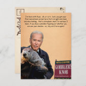 Biden Customizable Groundhosting Day Postcard Postkarte (Vorne/Hinten)