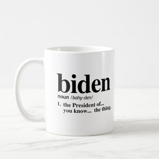 Biden-Definition Kaffeetasse (Links)