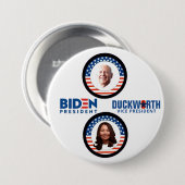 Biden/Duckworth 2020 Button (Vorne & Hinten)
