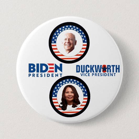 Biden/Duckworth 2020 Button (Vorderseite)