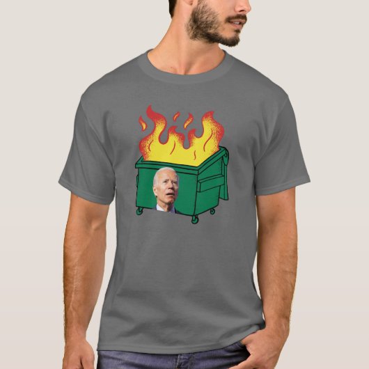 Biden Dumpster Fire Funny Funny Verwirrt Biden Ant T-Shirt (Vorderseite)
