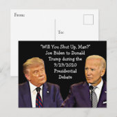 Biden erzählt Trump, schaltet einfach den Mann, Zi Postkarte (Vorne/Hinten)