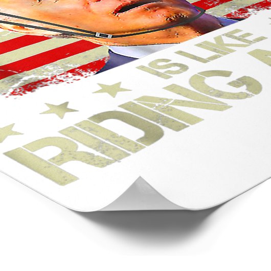 Biden Fahrrad fahren ist wie Rad fahren Poster (Ecke)