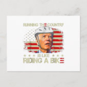 Biden Fahrrad fahren ist wie Rad fahren Postkarte (Vorderseite)